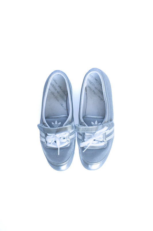 adidas silver ballet sneakers