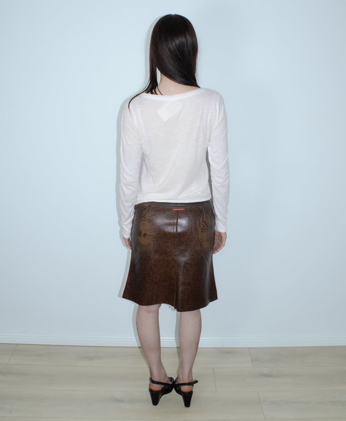 miss sixty brown midi skirt
