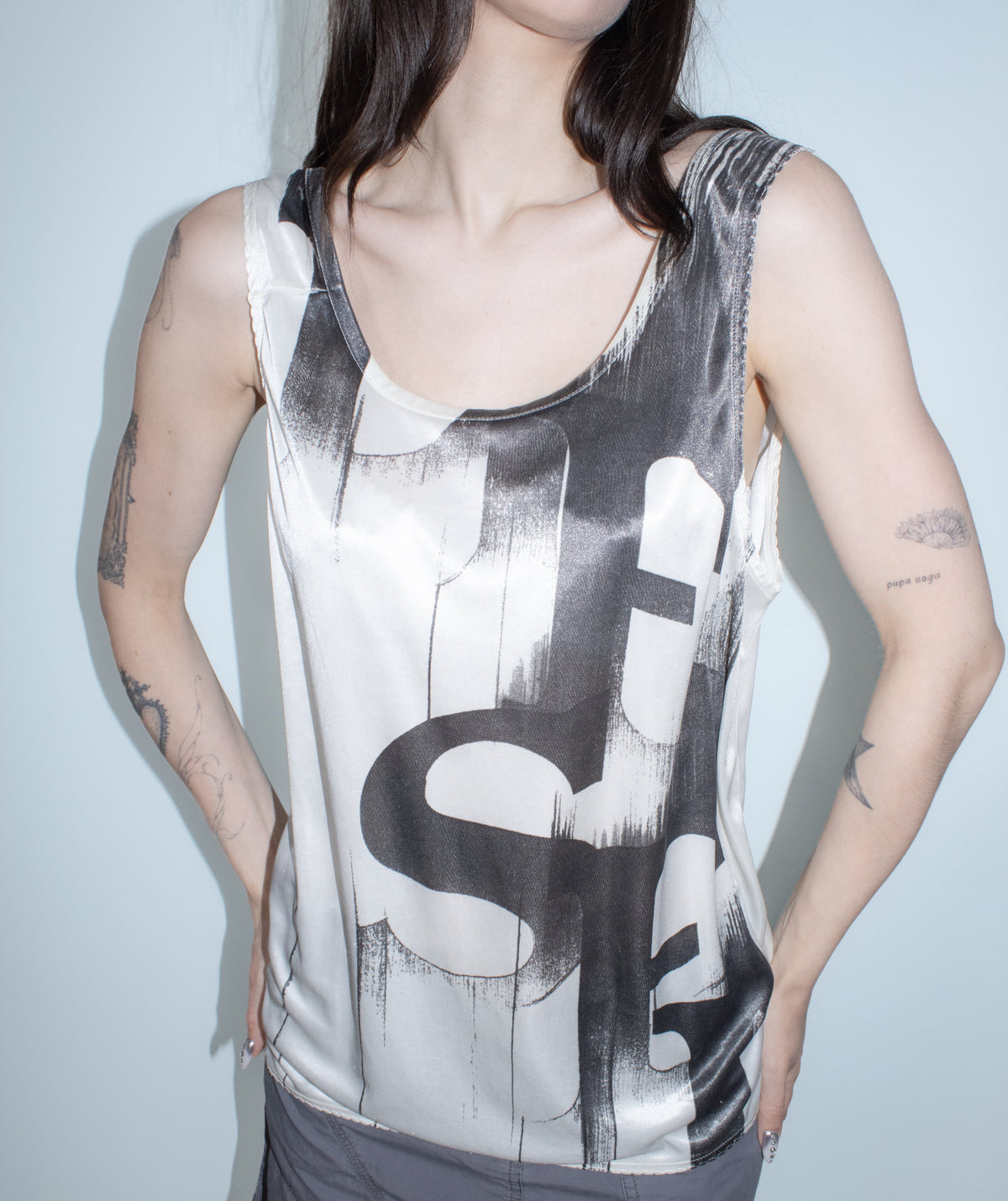 diesel satin tank top