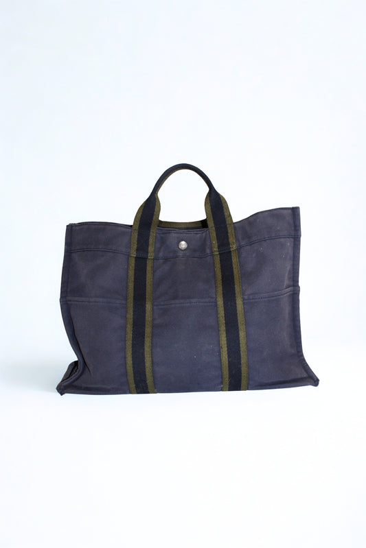 HERMÈS NAVY TOTE BAG