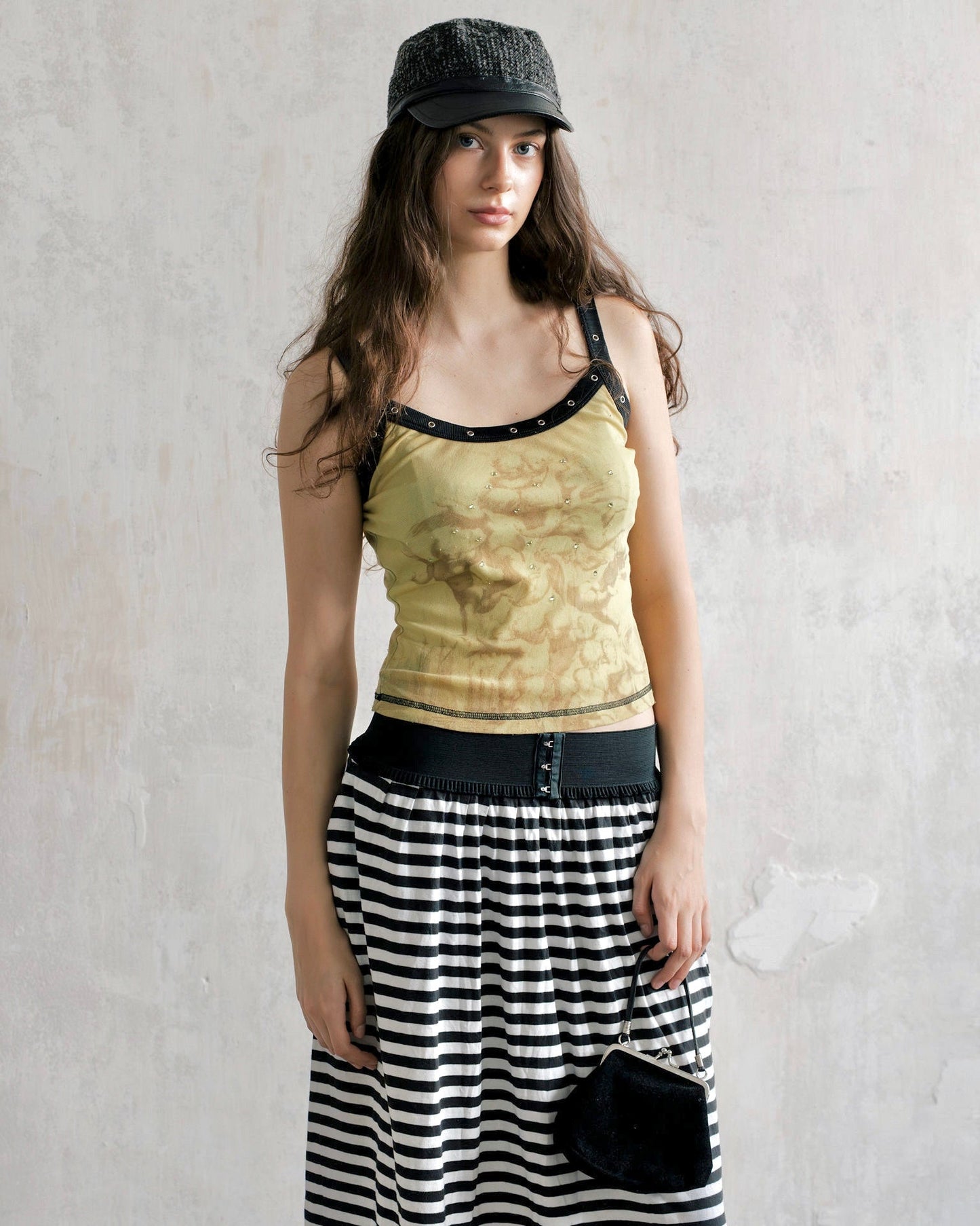 YELLOW GRAPHIC TANK TOP