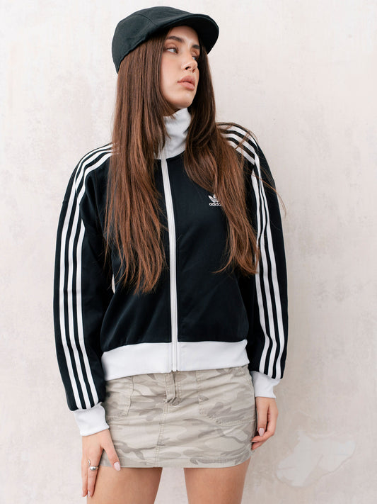BLACK ADIDAS ZIP-UP SWEATER