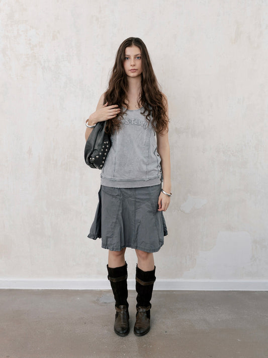 GREY FLARED SKIRT